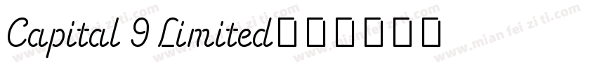 Capital 9 Limited字体转换